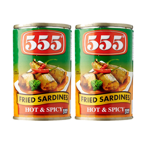555 Fried Sardines Hot And Spicy 2 Pack (155g per pack)