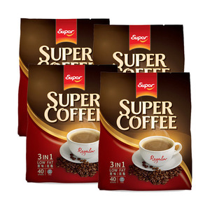 Super Coffee Regular 3in1 Low Fat Coffee 4 Pack (40x20g per Pack)