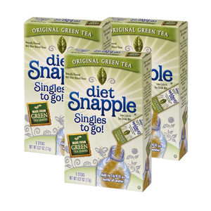 diet Snapple Singles to go! Iced Tea Mix 3 Pack (6x7.2g per Box)