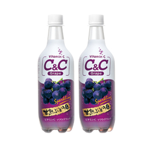 C&C Grape Sparkling Drink 2 Pack (500ml per Bottle)