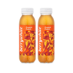BerryWhite Organic Peach Still Drink 2 Pack (330ml per Bottle)