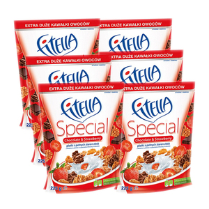Gellwe Fitella Special Chocolate & Strawberry 6 Pack (225g per Pack)