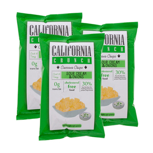 California Crunch Sour Cream & Onions Cassava Chips 3 Pack (120g per Pack)