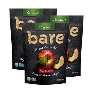 Bare Baked Crunchy Organic Fuji & Reds Apple Chips 3 Pack (396g per Pack)