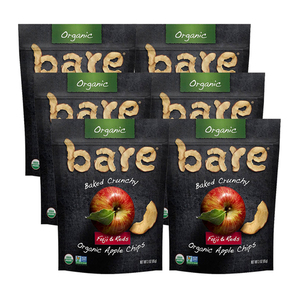 Bare Baked Crunchy Organic Fuji & Reds Apple Chips 6 Pack (396g per Pack)