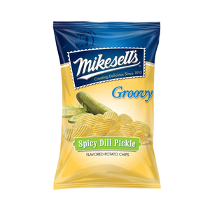 Mikesell's Spicy Dill Pickle Groovy Potato Chips 284g