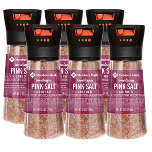 Member's Mark Himalayan Pink Salt Grinder 6 Pack (298g per pack)