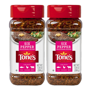 Tone's Six Pepper Blend 2 Pack (206g per pack)