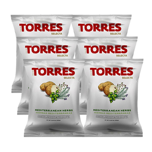 Torres Selecta Mediterranean Herbs Potato Chips 6 Pack (150g per Pack)