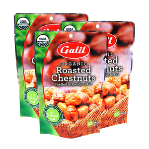 Galil Organic Roasted Chestnuts 3 Pack (567g per Pack)