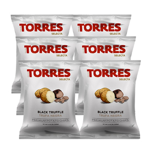 Torres Selecta Black Truffle Potato Chips 6 Pack (125g per Pack)
