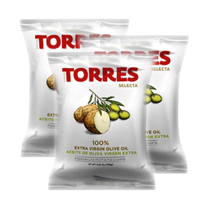 Torres Selecta 100% Extra Virgin Olive Oil Potato Chips 3 Pack (150g per Pack)