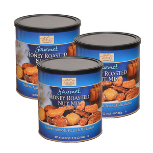 Savanna Orchards Gourmet Honey Roasted Nut Mix 3 Pack (850g per Canister)