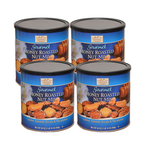 Savanna Orchards Gourmet Honey Roasted Nut Mix 4 Pack (850g per Canister)
