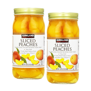 Kirkland Signature Sliced Peaches 2 Pack (680g per Bottle)