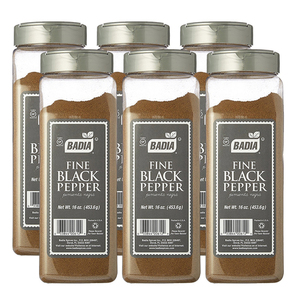 Badia Fine Black Pepper 6 Pack (453.6g per pack)