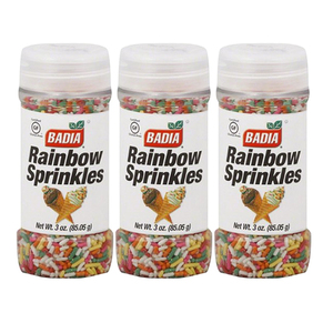 Badia Rainbow Sprinkles 3 Pack (85.5g per pack)