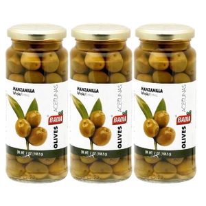 Badia Plain Whole Manzanilla Olives 3 Pack (198.5g per pack)