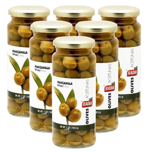 Badia Plain Whole Manzanilla Olives 6 Pack (198.5g per pack)