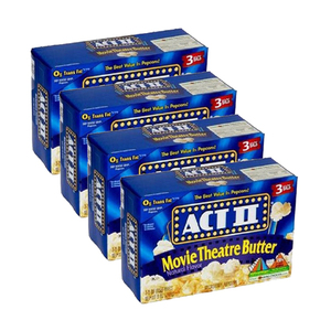 Act II Movie Theater Butter Popcorn 4 Pack (3x77g per Box)