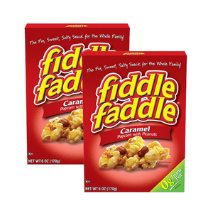 Fiddle Faddle Caramel Popcorn with Peanuts 2 Pack (170g per Box)