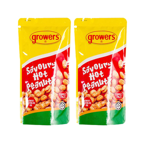 Growers Savory Hot Peanuts 2 Pack (230g per Pack)