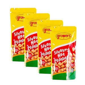 Growers Savory Hot Peanuts 4 Pack (230g per Pack)