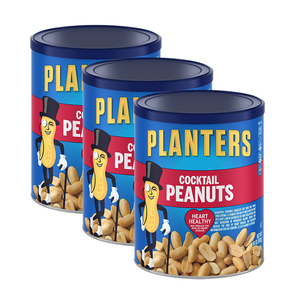 Planters Cocktail Peanuts 3 Pack (453g per Canister)