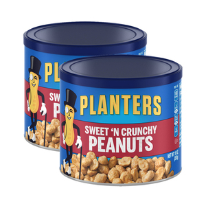 Planters Sweet 'n Crunchy Peanuts 2 Pack (283g per Canister)
