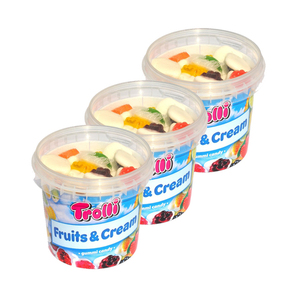 Trolli Fruits & Cream Gummi Candy 3 Pack (175g per Tub)
