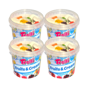 Trolli Fruits & Cream Gummi Candy 4 Pack (175g per Tub)