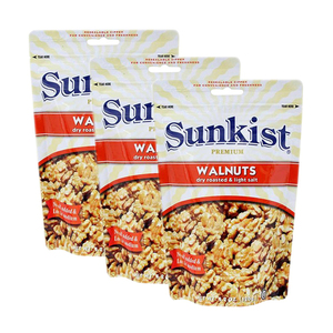 Sunkist Premium Walnuts Dry Roasted & Light Salted 3 Pack (120g per Pack)