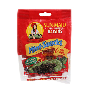 Sun-Maid Natural California Raisins Mini-Snacks 6ct