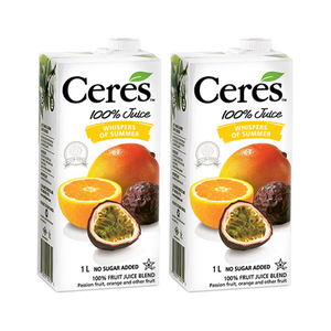 Ceres Whispers of Summer 100% Fruit Juice Blend 2 Pack (1L per Pack)