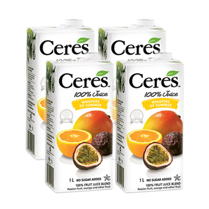 Ceres Whispers of Summer 100% Fruit Juice Blend 4 Pack (1L per Pack)