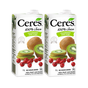 Ceres Cranberry and Kiwi 100% Fruit Juice Blend 2 Pack (1L per Pack)