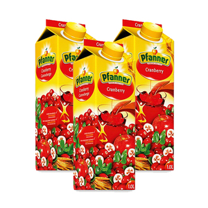 Pfanner Cranberry Fruit Juice 3 Pack (1L per Pack)