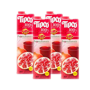 Tipco 100% Pomegranate & Mixed Fruit Juice 4 Pack (1L per Pack)
