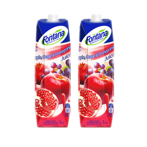 Fontana Apple, Grape & Pomegranate Juice 2 Pack (1L per Pack)