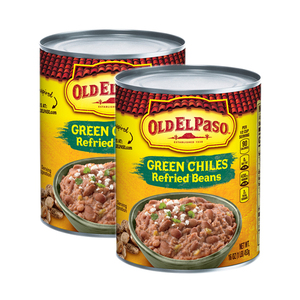 Old El Paso Green Chiles Refried Beans 2 Pack (453g per Can)