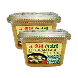 Hanamaruki White Type Soybean Paste 2 Pack (500g per Tub)