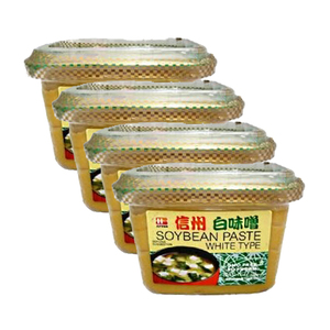 Hanamaruki White Type Soybean Paste 4 Pack (500g per Tub)