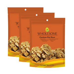 Wholesome Cashew Nut Bars 3 Pack (100g per Pack)