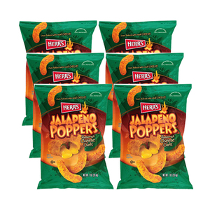 Herr's Jalepeno Poppers Cheese Curls 6 Pack (198g per Pack)