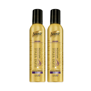 Suave Professionals Luxe Style Infusion Volume Souffle Mousse 2 Pack (255g per Pack)