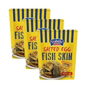 Frabelle Foods Salted Egg Fish Skin Regular 3 Pack (100g per Pack)