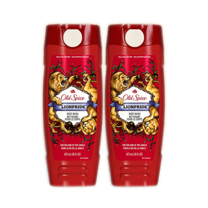Old Spice Wild Collection Lionpride Body Wash 2 Pack (473ml per Bottle)
