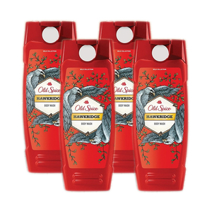 Old Spice Wild Collection Hawkridge Body Wash 4 Pack (473ml per Bottle)