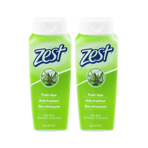 Zest Fresh Aloe Body Wash 2 Pack (282g per Bottle)