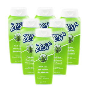 Zest Fresh Aloe Body Wash 6 Pack (282g per Bottle)